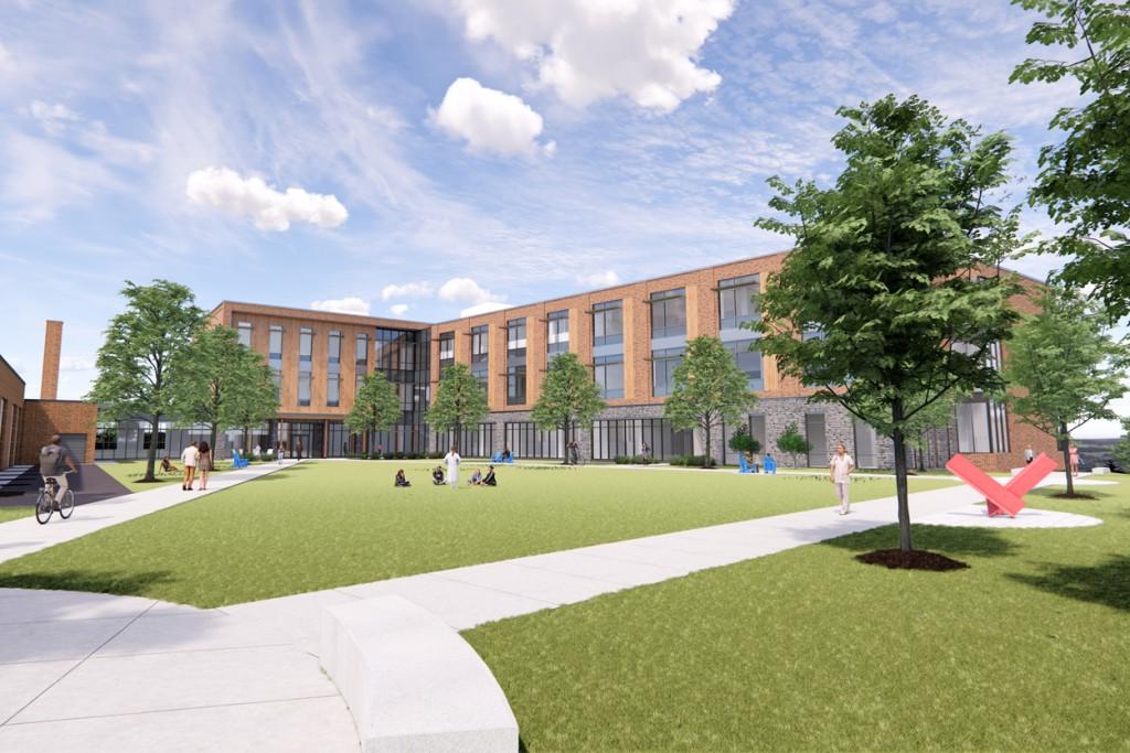 Rendering of the new Harold and Bibby Alfond Center for 健康 科学s